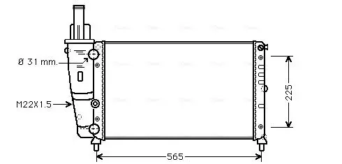 Handler.Part Radiator, engine cooling AVA FTA2139 1