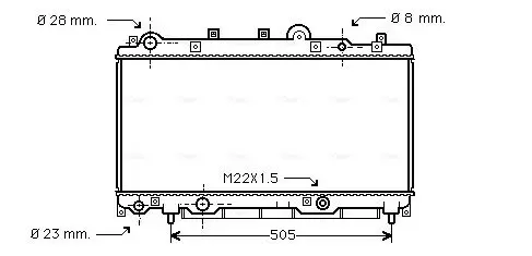 Handler.Part Radiator, engine cooling AVA FTA2181 1