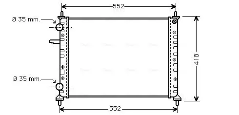 Handler.Part Radiator, engine cooling AVA FTA2229 1