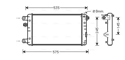 Handler.Part Radiator, engine cooling AVA FTA2239 1