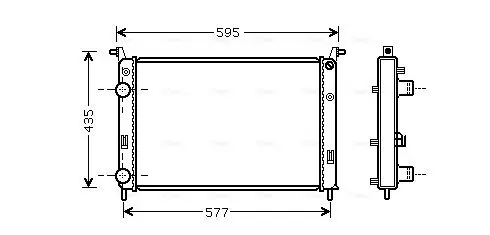 Handler.Part Radiator, engine cooling AVA FTA2316 1