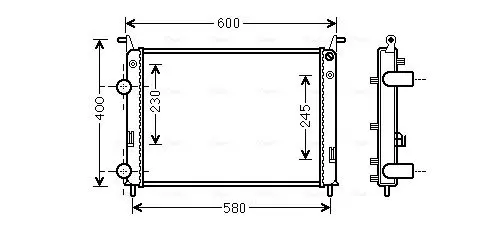 Handler.Part Radiator, engine cooling AVA FTA2336 1