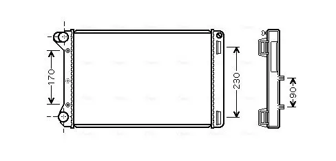 Handler.Part Radiator, engine cooling AVA FTA2301 1