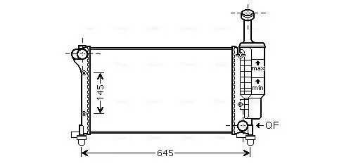 Handler.Part Radiator, engine cooling AVA FTA2335 1