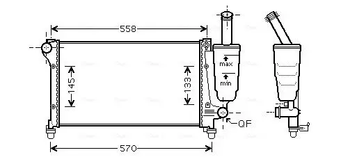 Handler.Part Radiator, engine cooling AVA FTA2368 1