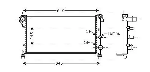 Handler.Part Radiator, engine cooling AVA FTA2379 1