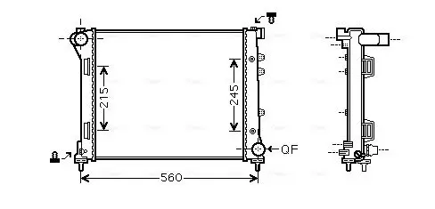 Handler.Part Radiator, engine cooling AVA FTA2387 1