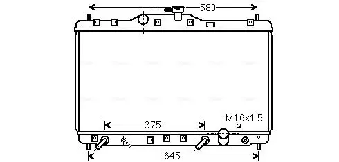 Handler.Part Radiator, engine cooling AVA HD2074 1