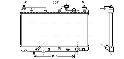 Handler.Part Radiator, engine cooling AVA HD2104 1