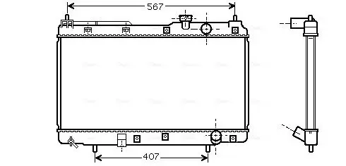 Handler.Part Radiator, engine cooling AVA HD2175 1