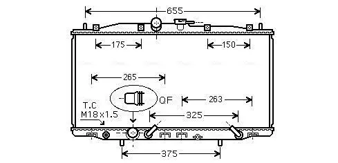 Handler.Part Radiator, engine cooling AVA HD2177 1