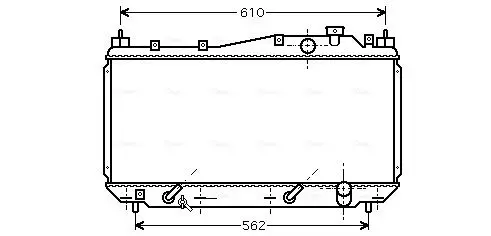 Handler.Part Radiator, engine cooling AVA HD2114 1