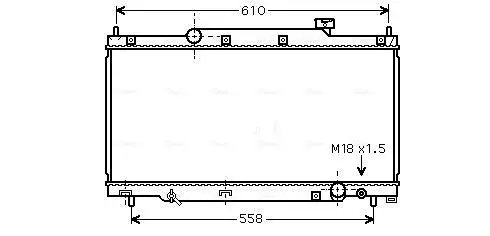 Handler.Part Radiator, engine cooling AVA HD2164 1