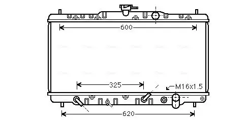 Handler.Part Radiator, engine cooling AVA HDA2053 1