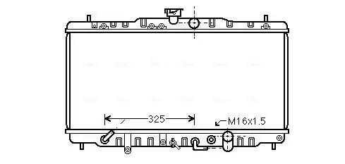 Handler.Part Radiator, engine cooling AVA HDA2056 1