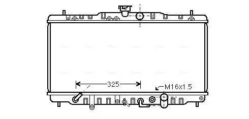 Handler.Part Radiator, engine cooling AVA HDA2063 1