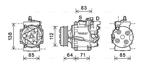 Handler.Part Compressor, air conditioning AVA HDK310 1