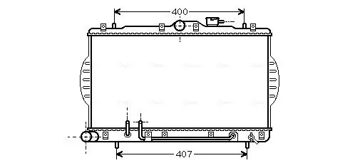 Handler.Part Radiator, engine cooling AVA HY2034 1