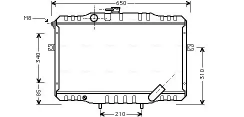 Handler.Part Radiator, engine cooling AVA HY2068 1