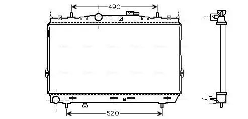 Handler.Part Radiator, engine cooling AVA HY2095 1