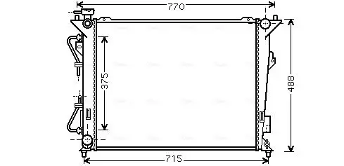 Handler.Part Radiator, engine cooling AVA HY2172 1