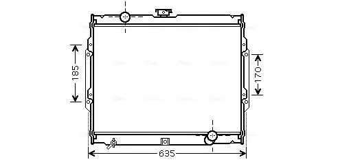 Handler.Part Radiator, engine cooling AVA HY2108 1