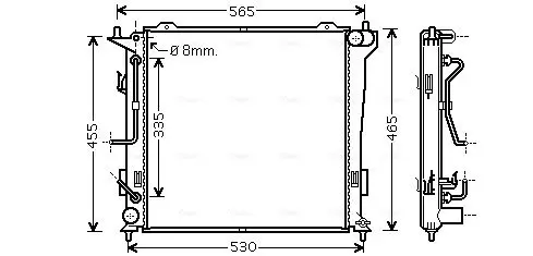 Handler.Part Radiator, engine cooling AVA HY2182 1