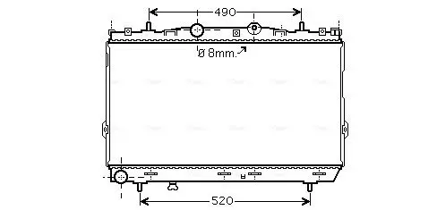 Handler.Part Radiator, engine cooling AVA HY2187 1