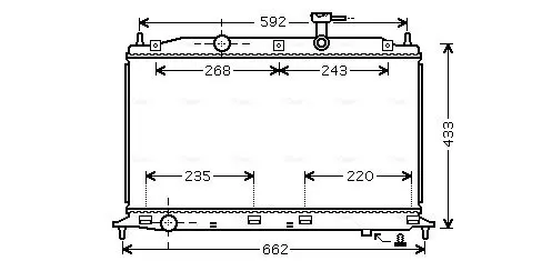 Handler.Part Radiator, engine cooling AVA HY2188 1