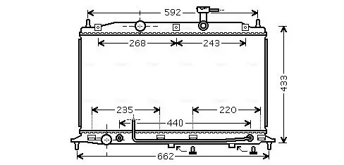 Handler.Part Radiator, engine cooling AVA HY2252 1