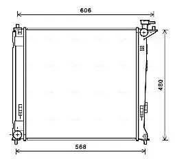 Handler.Part Radiator, engine cooling AVA HY2284 1