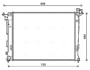 Handler.Part Radiator, engine cooling AVA HY2285 1