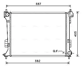 Handler.Part Radiator, engine cooling AVA HY2302 1