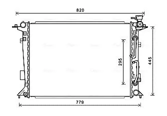 Handler.Part Radiator, engine cooling AVA HY2332 1