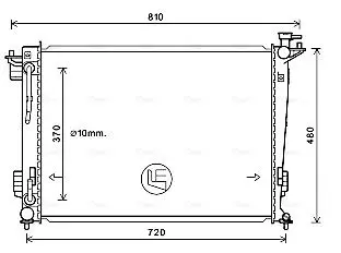 Handler.Part Radiator, engine cooling AVA HY2372 1