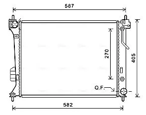 Handler.Part Radiator, engine cooling AVA HY2428 1