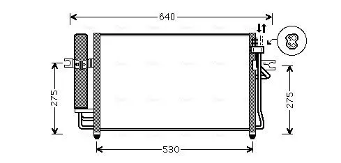 Handler.Part Condenser, air conditioning AVA HY5087D 1