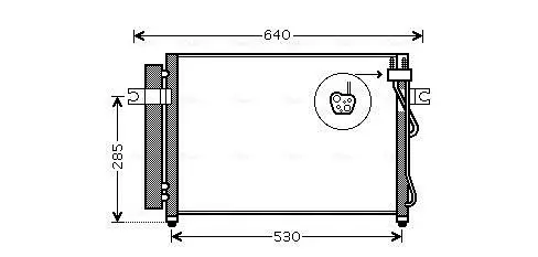 Handler.Part Condenser, air conditioning AVA HY5195D 1