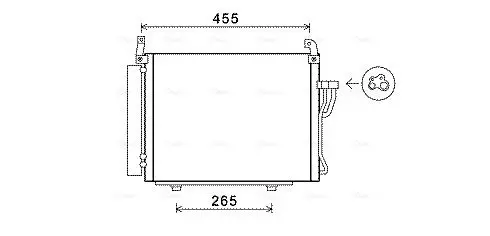 Handler.Part Condenser, air conditioning AVA HY5245D 1