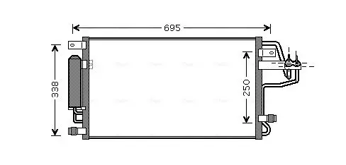 Handler.Part Condenser, air conditioning AVA HY5156D 1