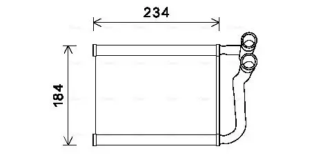 Handler.Part Heat exchanger, interior heating AVA HY6253 1