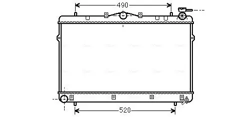 Handler.Part Radiator, engine cooling AVA HYA2043 1