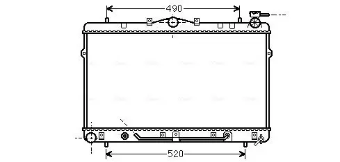 Handler.Part Radiator, engine cooling AVA HYA2044 1