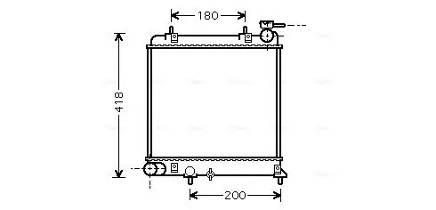 Handler.Part Radiator, engine cooling AVA HYA2085 1