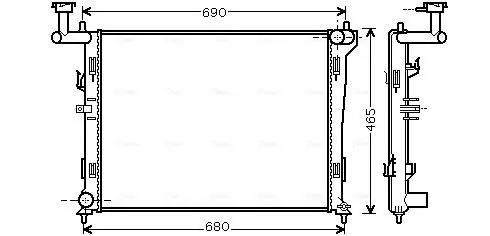 Handler.Part Radiator, engine cooling AVA HYA2179 1