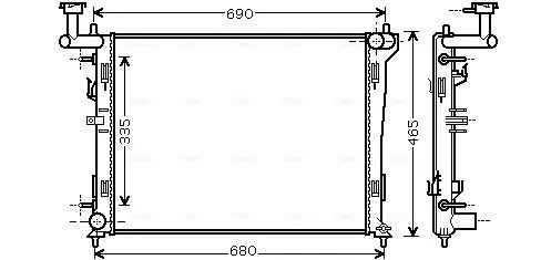 Handler.Part Radiator, engine cooling AVA HYA2180 1