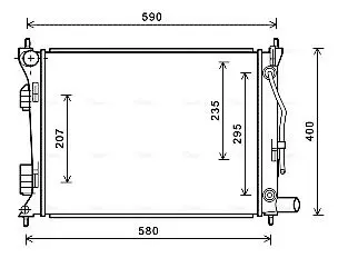 Handler.Part Radiator, engine cooling AVA HYA2276 1