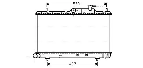 Handler.Part Radiator, engine cooling AVA HYA2307 1