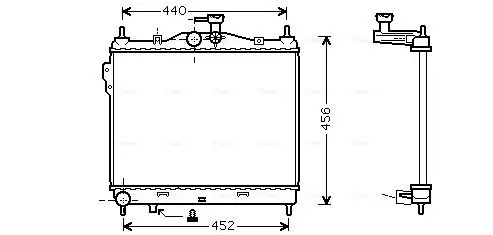 Handler.Part Radiator, engine cooling AVA HYA2101 1