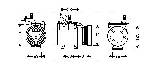 Handler.Part Compressor, air conditioning AVA HYAK093 1